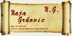 Maja Grković vizit kartica